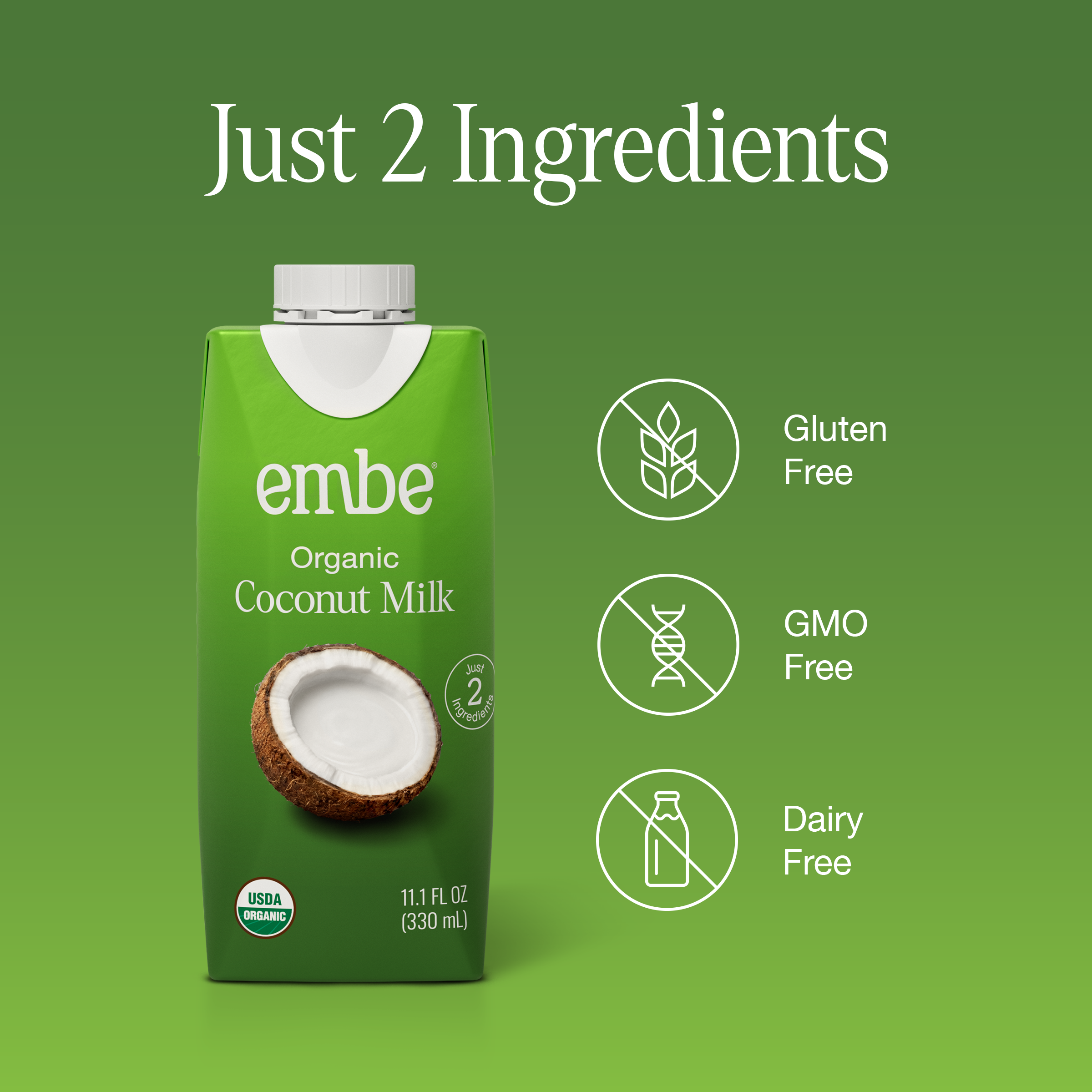 Embe Organic Unsweetened Coconut Milk | 11.1 fl oz