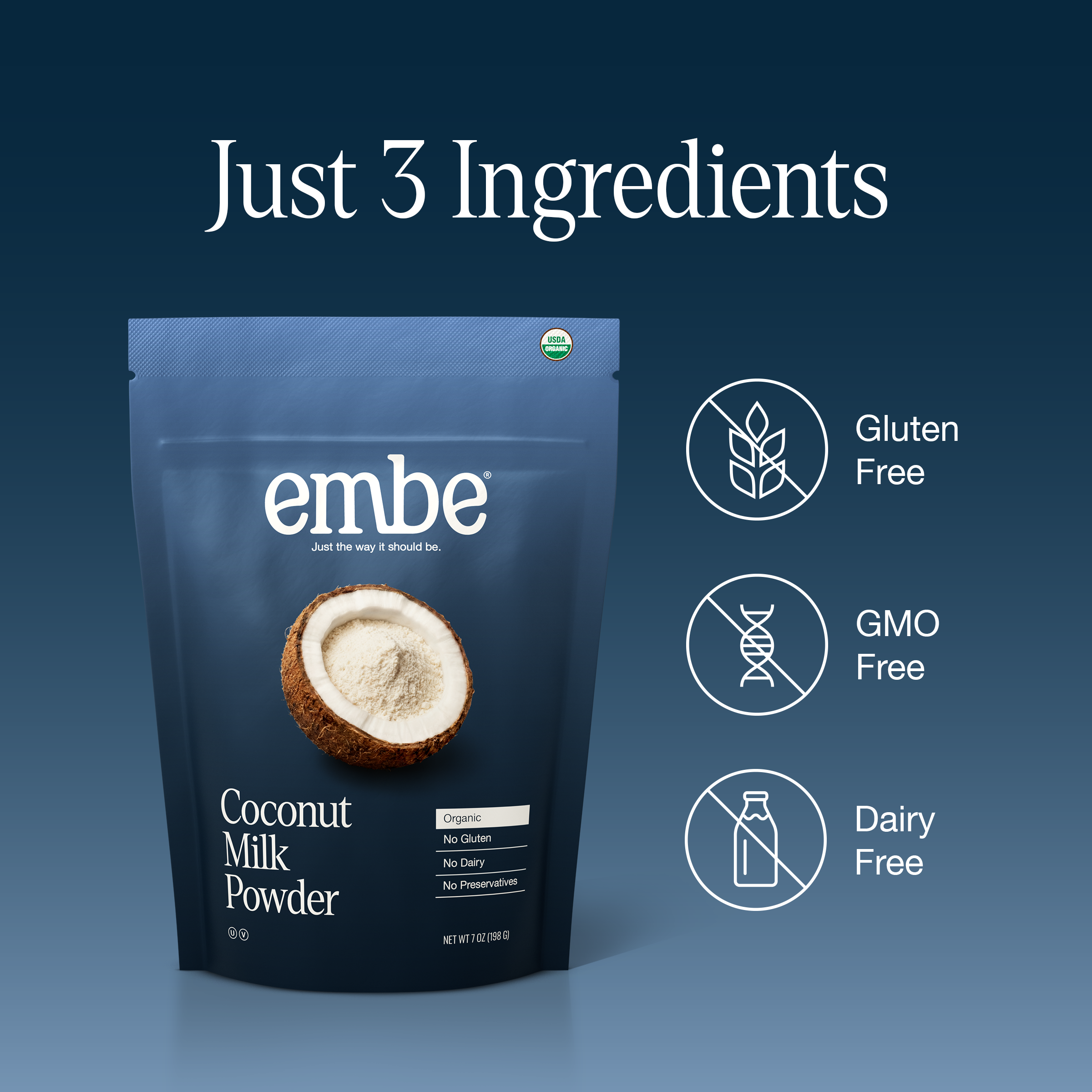 Embe Organic Coconut Milk Powder | 7oz